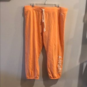 Tangerine Victoria’s Secret L Soft Crop Sweatpants
